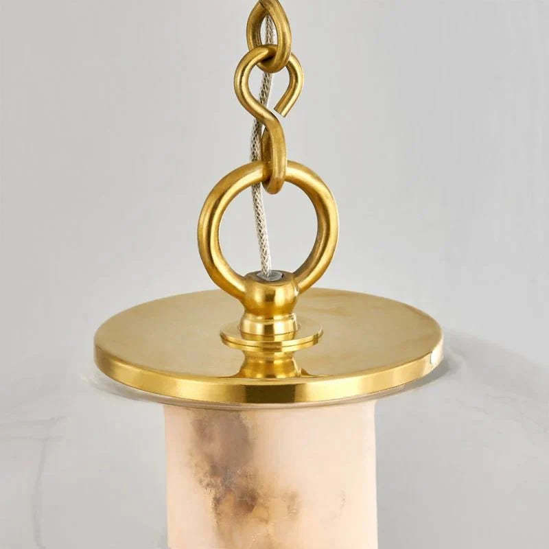 Alabaster Tube Glass Globe Pendant - winglightingus