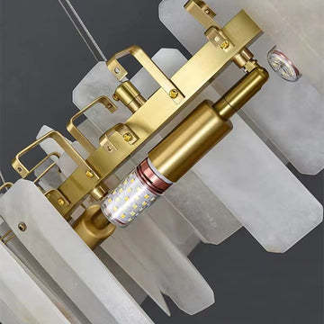 August Marble alabaster Round chandelier-winglightingus