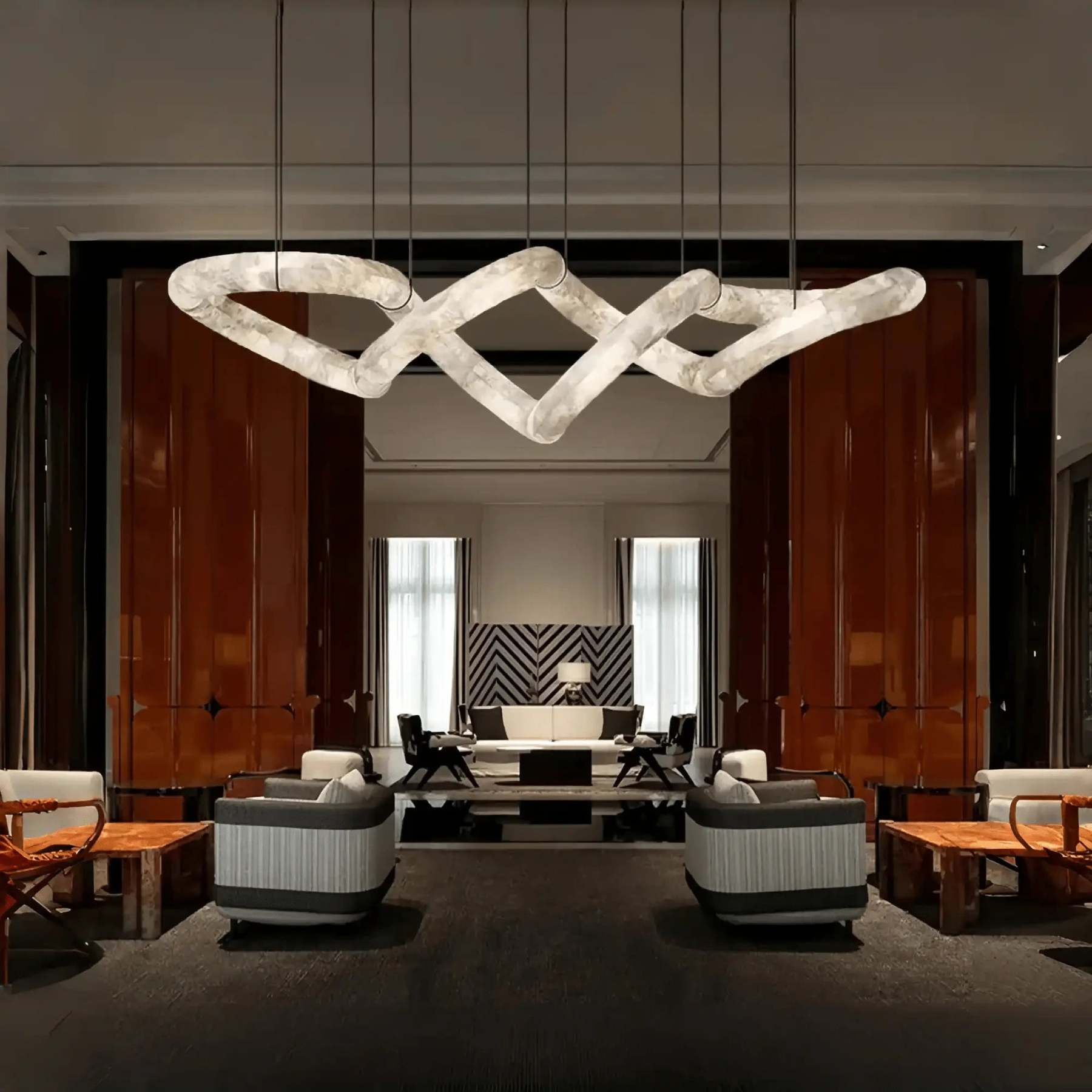 winglightingus Infinity Massive Alabaster Chandelier - winglightingus