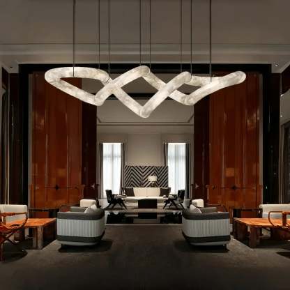 winglightingus Infinity Massive Alabaster Chandelier - winglightingus