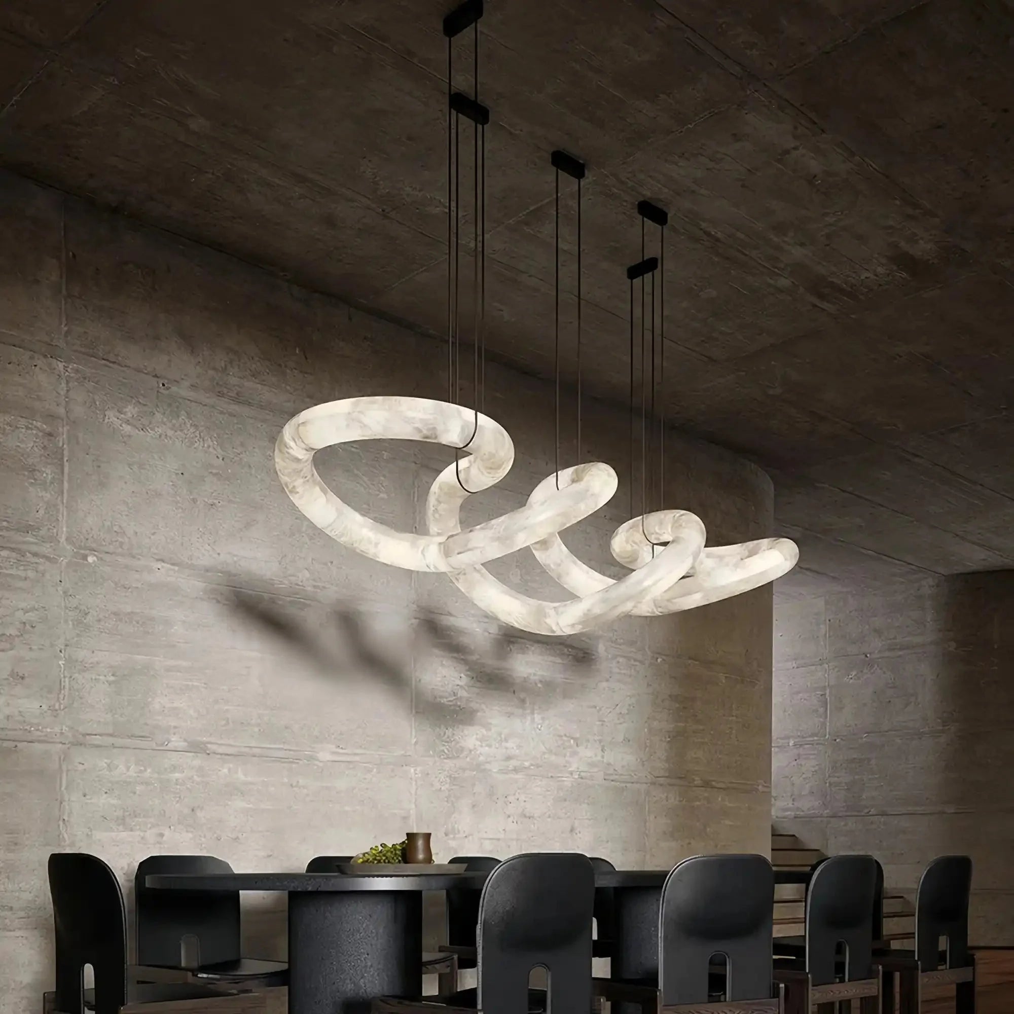 winglightingus Infinity Massive Alabaster Chandelier - winglightingus