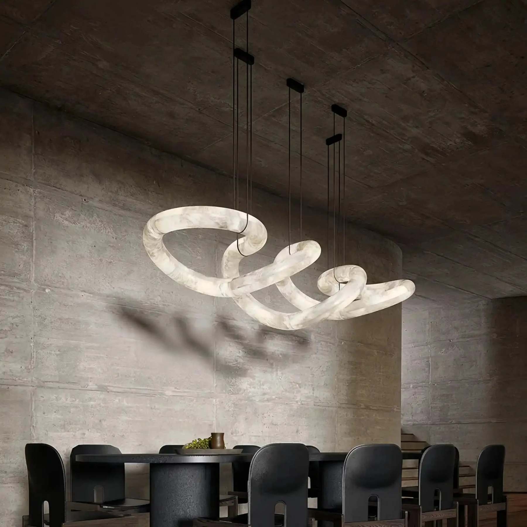 winglightingus Infinity Massive Alabaster Chandelier - winglightingus