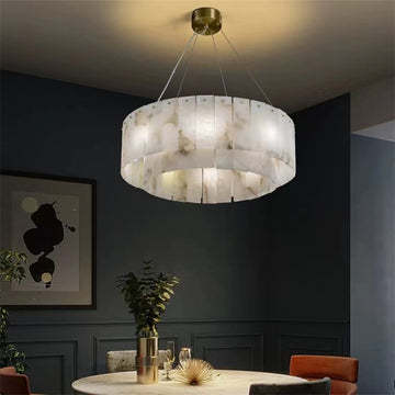 Brendra Alabaster 2-Tier Round Chandelier-winglightingus