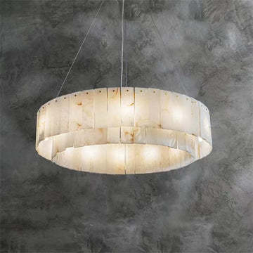 Brendra Alabaster 2-Tier Round Chandelier-winglightingus