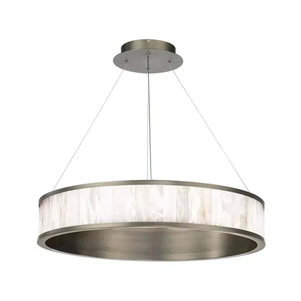 Coliseo Alabaster 28in LED Round Chandelier-chandeliers for dining room,chandeliers for stairways,chandeliers for foyer,chandeliers for bedrooms,chandeliers for kitchen,chandeliers for living room-winglightingus