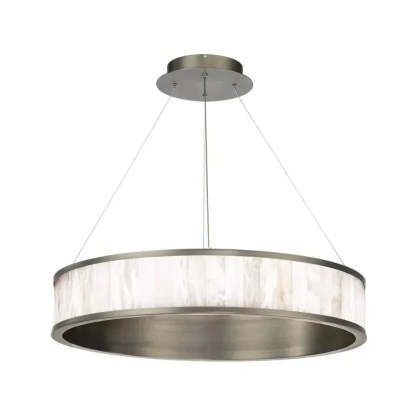 Coliseo Alabaster 28in LED Round Chandelier-chandeliers for dining room,chandeliers for stairways,chandeliers for foyer,chandeliers for bedrooms,chandeliers for kitchen,chandeliers for living room-winglightingus