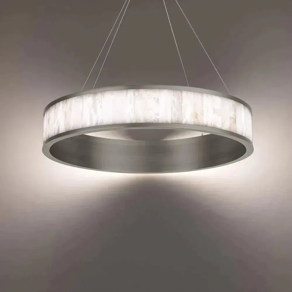 Coliseo Alabaster 28in LED Round Chandelier-chandeliers for dining room,chandeliers for stairways,chandeliers for foyer,chandeliers for bedrooms,chandeliers for kitchen,chandeliers for living room-winglightingus