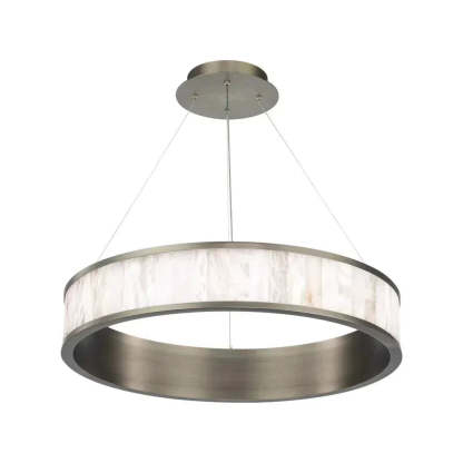 Coliseo Alabaster 28in LED Round Chandelier-chandeliers for dining room,chandeliers for stairways,chandeliers for foyer,chandeliers for bedrooms,chandeliers for kitchen,chandeliers for living room-Antique Nickel-winglightingus