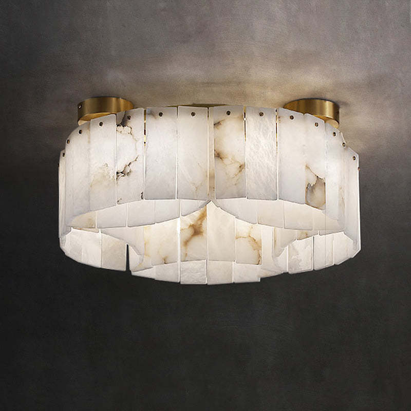 Contemporary Alabaster Flush Mount Ceiling Lamp Chandeliers Kevinstudiolives 33.46" D x 8.86" H