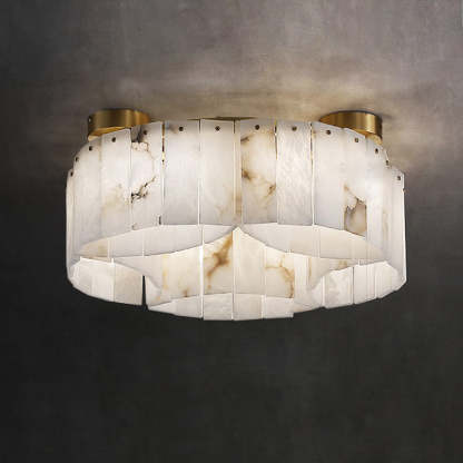 Contemporary Alabaster Flush Mount Ceiling Lamp Chandeliers Kevinstudiolives 33.46" D x 8.86" H