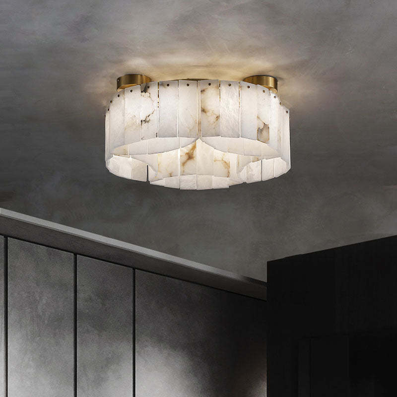 Contemporary Alabaster Flush Mount Ceiling Lamp Chandeliers Kevinstudiolives