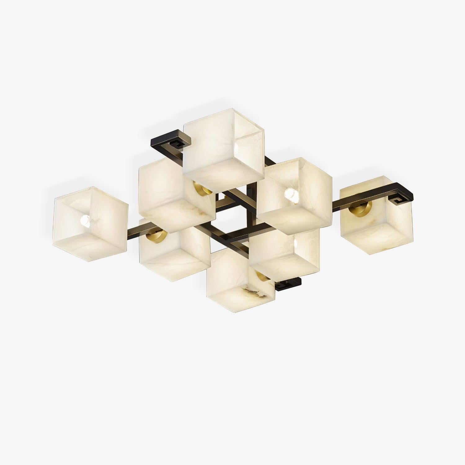 Cubist Alabaster Cluster Ceiling Lamp - by winglightingus