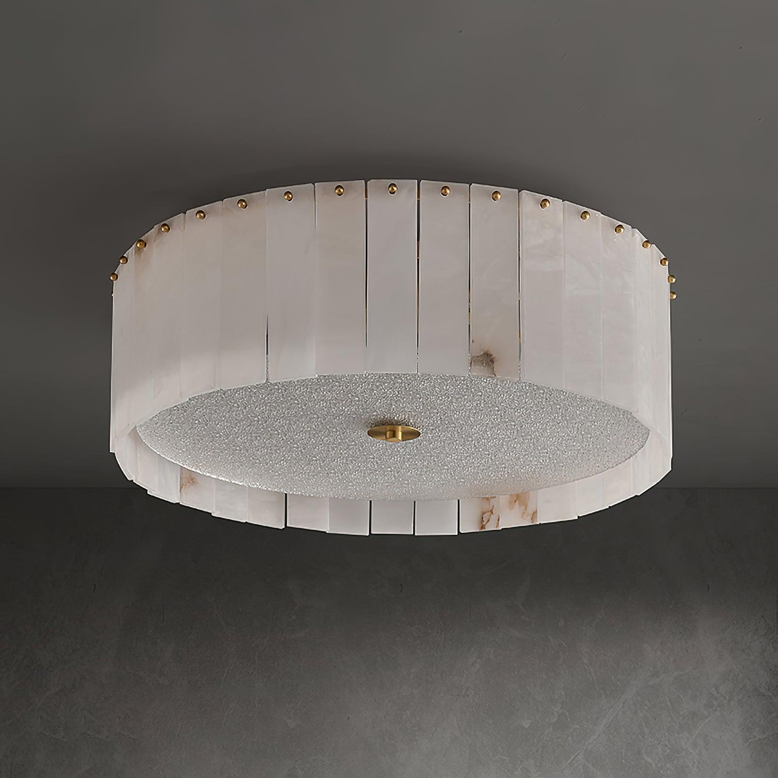 Elysian Alabaster Ceiling Lamp - ∅ 17.7″ x H 9.25″ / Dia 45cm x H 23.5cmBrass & Whitewinglightingus