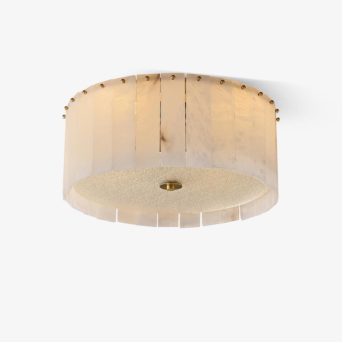 Elysian Alabaster Ceiling Lamp - ∅ 17.7″ x H 9.25″ / Dia 45cm x H 23.5cmBrass & Whitewinglightingus