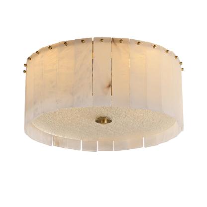 Elysian Alabaster Ceiling Lamp - ∅ 17.7″ x H 9.25″ / Dia 45cm x H 23.5cmBrass & Whitewinglightingus