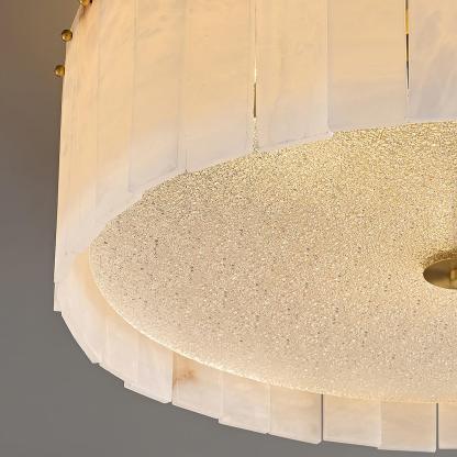 Elysian Alabaster Ceiling Lamp - ∅ 17.7″ x H 9.25″ / Dia 45cm x H 23.5cmBrass & Whitewinglightingus