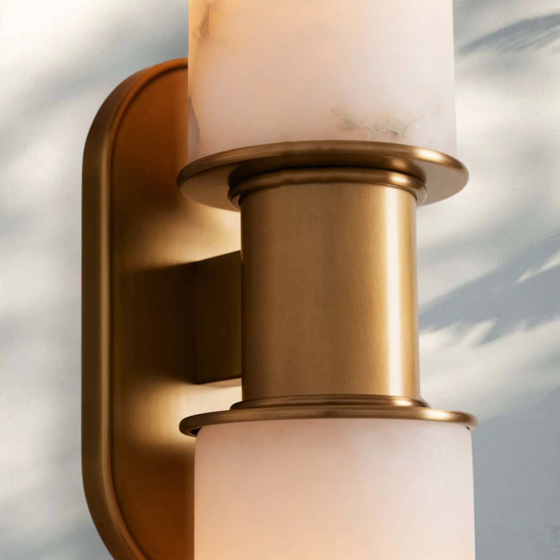 Harline Alabaster 2-Light Wall Sconce-