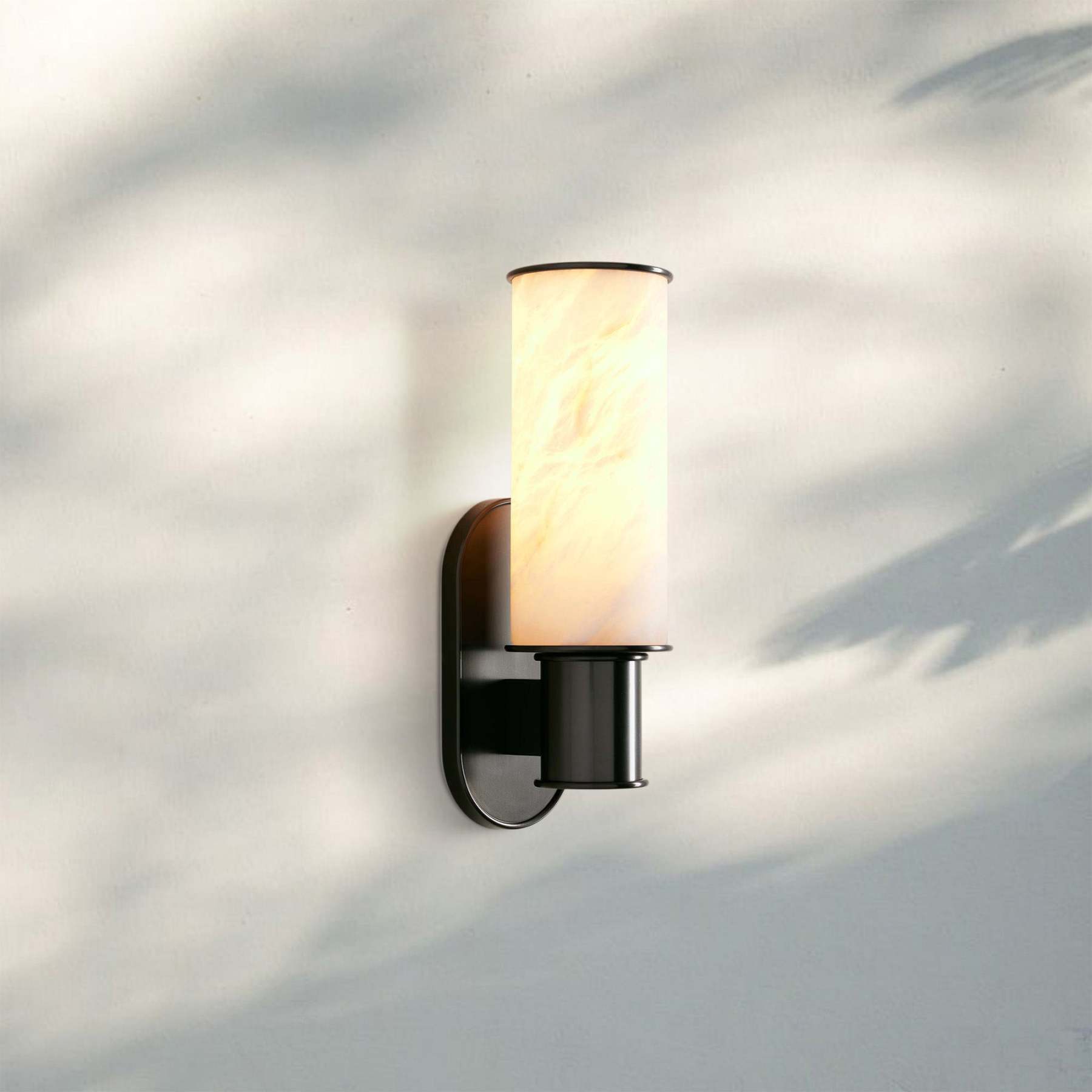 Harline Alabaster Wall Sconce-Bronze-