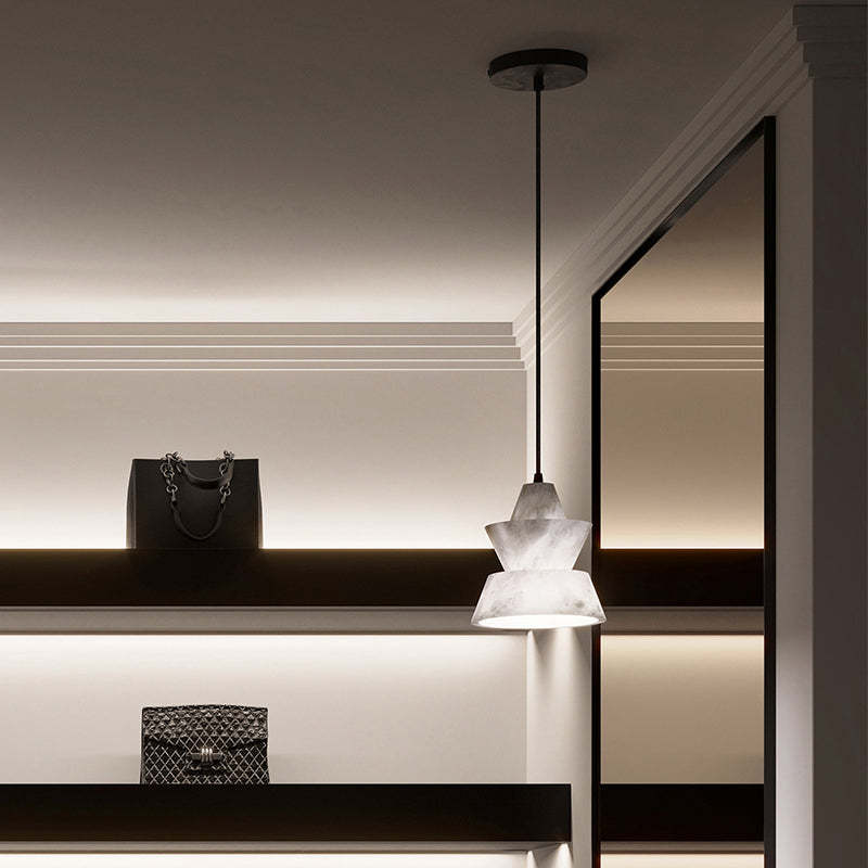 Koltin Lab Small Alabaster Coffee Table Pendant, Modern Pendant Light Besides Bed Chandelier Kevin Studio Inc