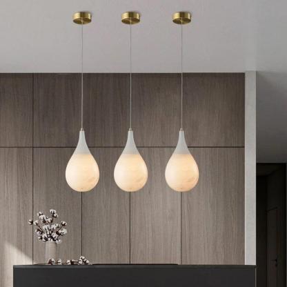 Larry Alabaster Rain Modern Pendant Light-Pendant Light-winglightingus