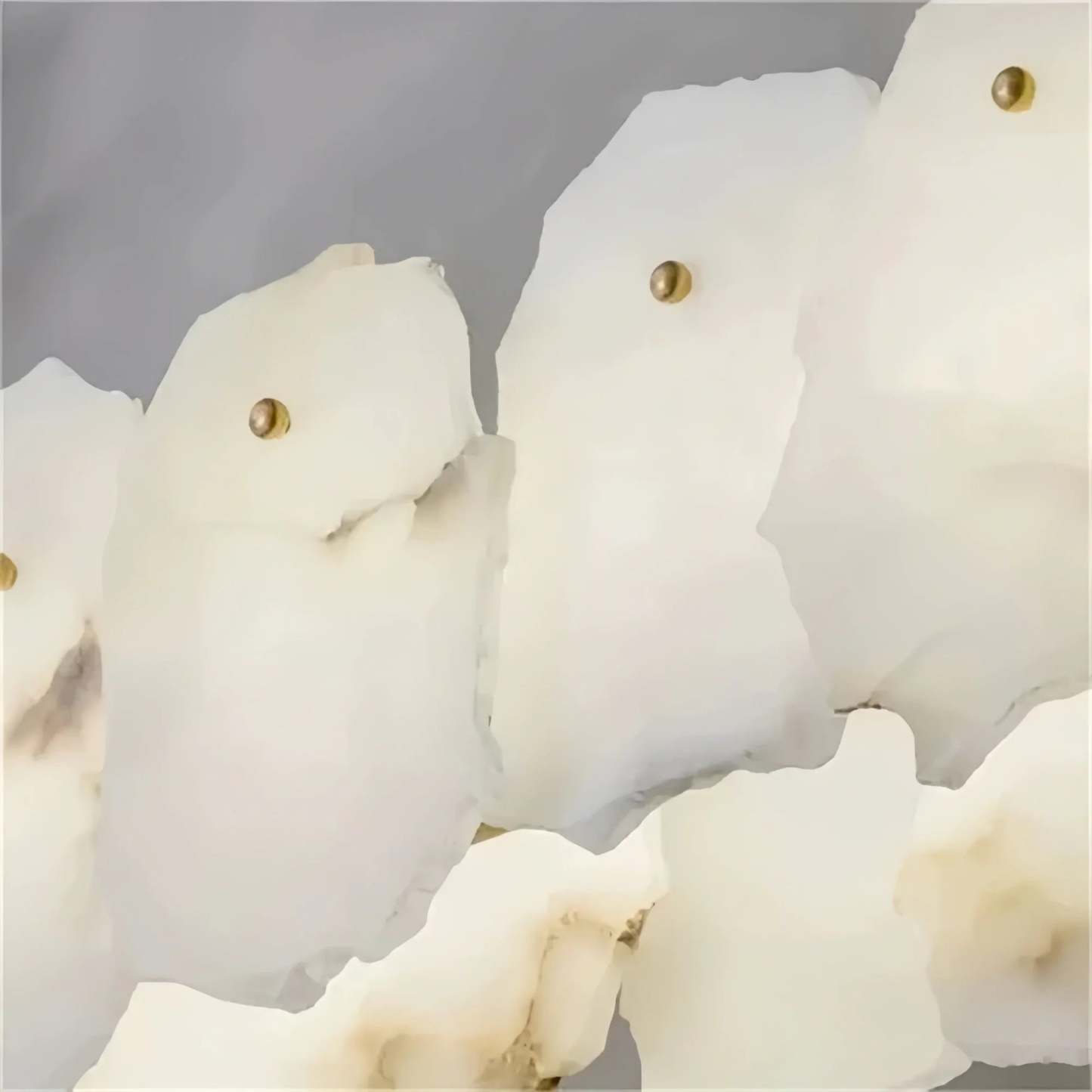 Luxury Alabaster Flakes Linear Chandelier Hanging Rod Light-