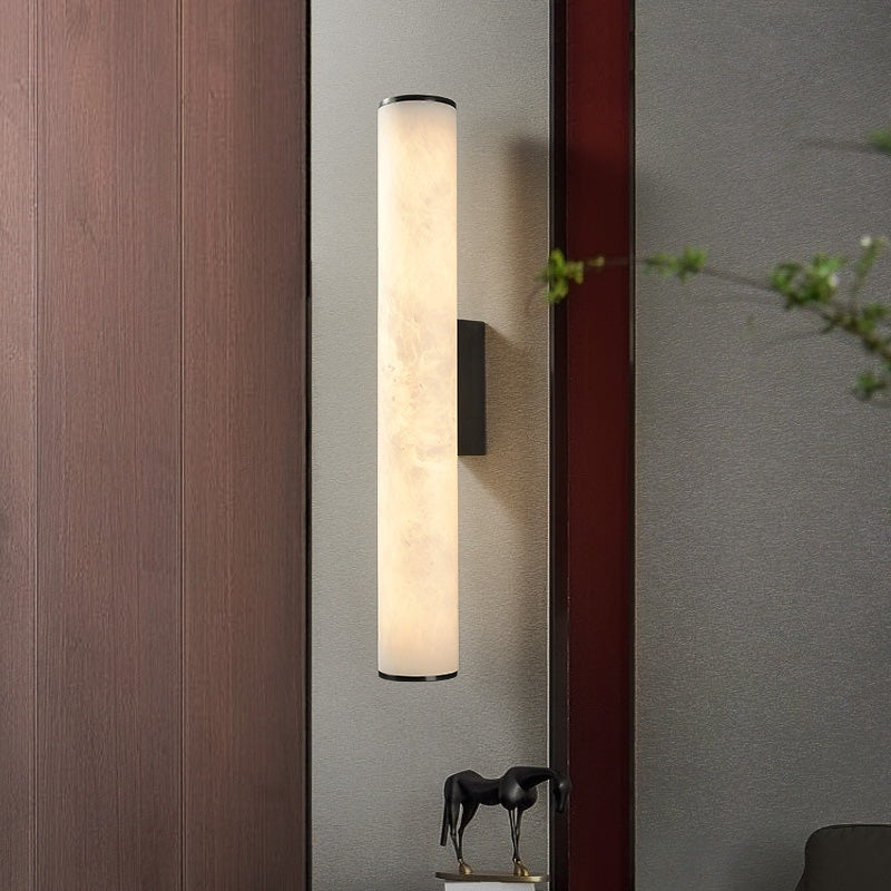 Modern Alabaster Melange Bathroom Sconce, Vanity Light chandeliers for dining room,chandeliers for stairways,chandeliers for foyer,chandeliers for bedrooms,chandeliers for kitchen,chandeliers for living room Kevinstudiolives Large Black