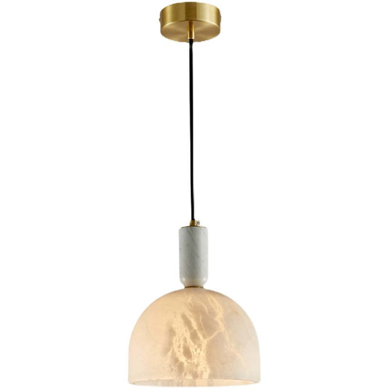 Aubry Modern Alabaster Bedside Pendant Light, Bedroom Pendant Lamp Chandelier Kevin Studio Inc