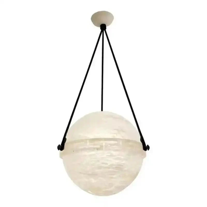 Modern Alabaster Globe Pendant Light - winglightingus