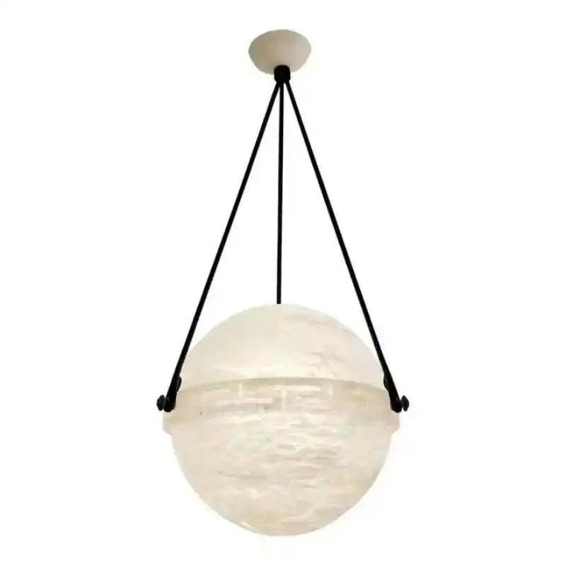 Modern Alabaster Globe Pendant Light - winglightingus