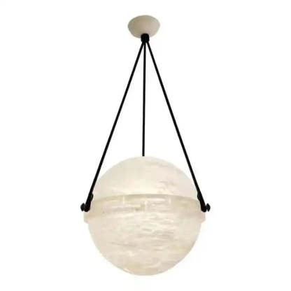 Modern Alabaster Globe Pendant Light - winglightingus