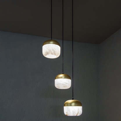 Ava Radiance - United Modern Alabaster Pendant Lamp For Staircase, Kitchen Pendant Light Chandelier Kevin Studio Inc