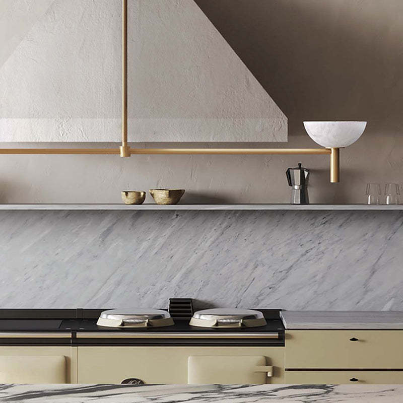 Zona Modern Kitchen Island Pendant Light with Alabaster Shades, Linear Real Alabaster Pendant Lamp Chandelier Kevin Studio Inc