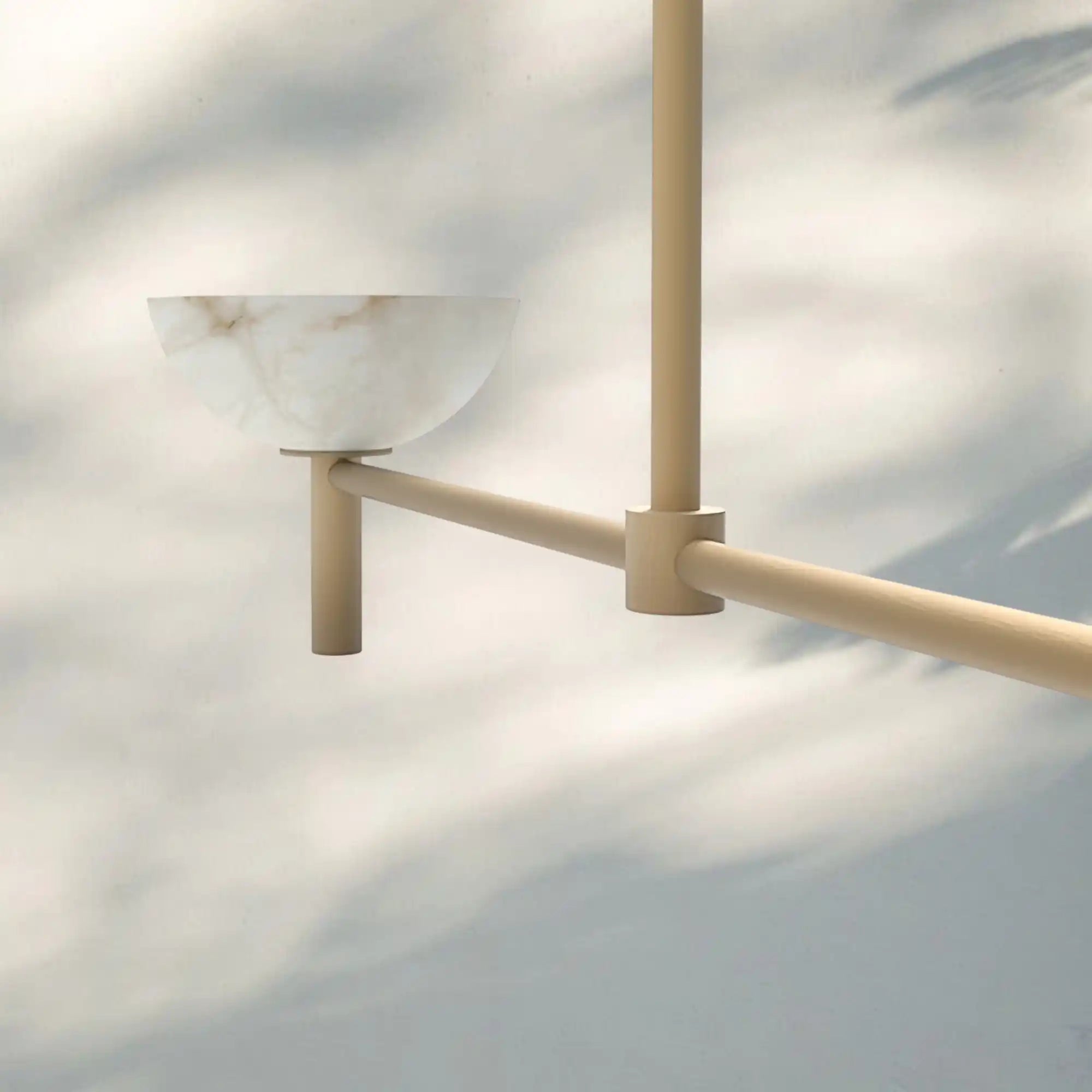 Modern Kitchen Island Pendant Light with Alabaster Shades, Linear Real Alabaster Pendant Lamp-Chandelier-winglightingus