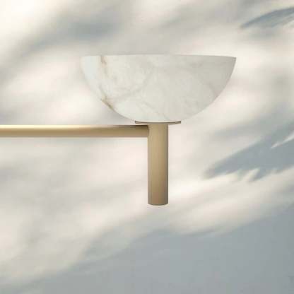 Modern Kitchen Island Pendant Light with Alabaster Shades, Linear Real Alabaster Pendant Lamp-Chandelier-winglightingus