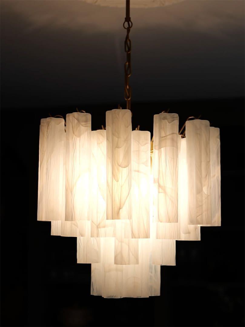 Murano Chandelier – 36 tubes – Alabaster white-winglightingus