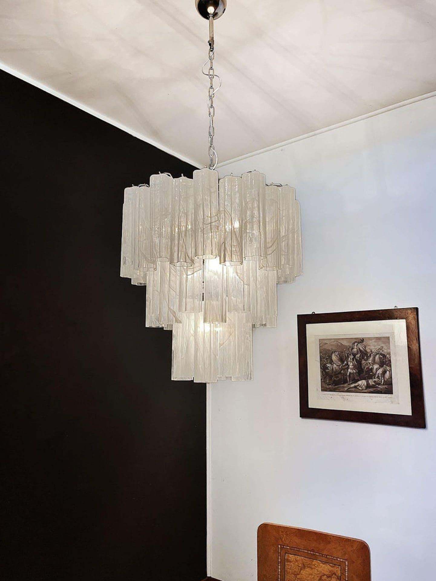 Murano Chandelier – 48 tubes – Alabaster White-winglightingus
