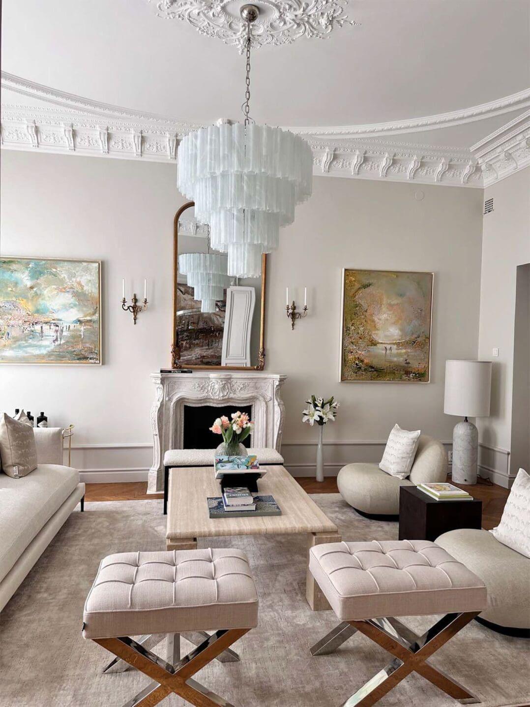 Murano Chandelier – 78 tubes – Alabaster white-winglightingus