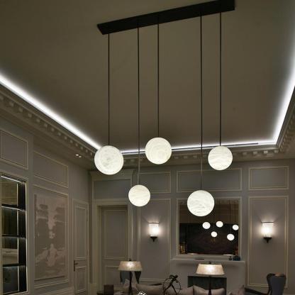 Nami Alabaster Sphere Staircase Chandelier,Multi Pendant Light-chandeliers for dining room,chandeliers for stairways,chandeliers for foyer,chandeliers for bedrooms,chandeliers for kitchen,chandeliers for living room-winglightingus