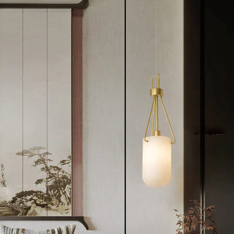 Nina Modern Alabaster  Pendant Light, Alabaster Pendant Lamp Besides Bed Pendant Light Kevin Studio Inc A