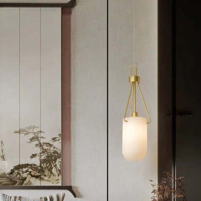 Nina Modern Alabaster  Pendant Light, Alabaster Pendant Lamp Besides Bed Pendant Light Kevin Studio Inc A