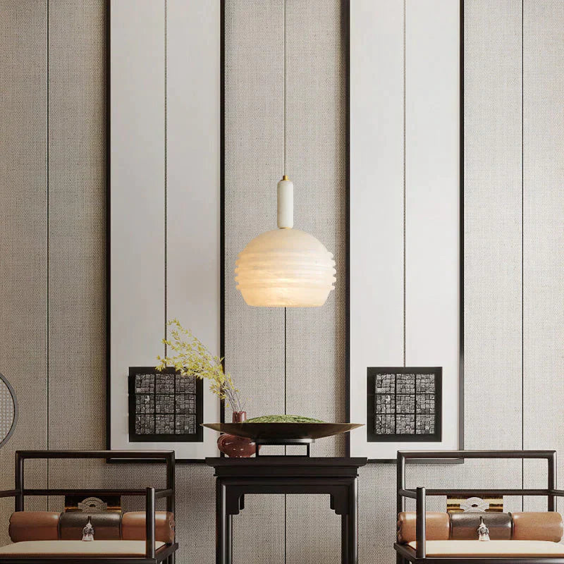 Nina Modern Alabaster  Pendant Light, Alabaster Pendant Lamp Besides Bed Pendant Light Kevin Studio Inc