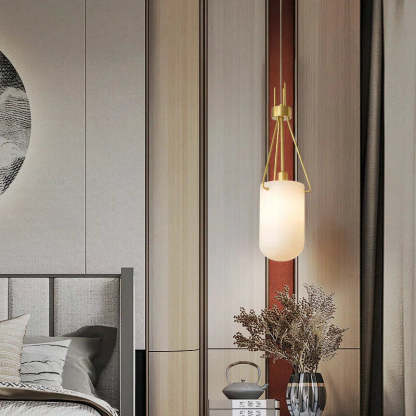 Nina Modern Alabaster  Pendant Light, Alabaster Pendant Lamp Besides Bed Pendant Light Kevin Studio Inc