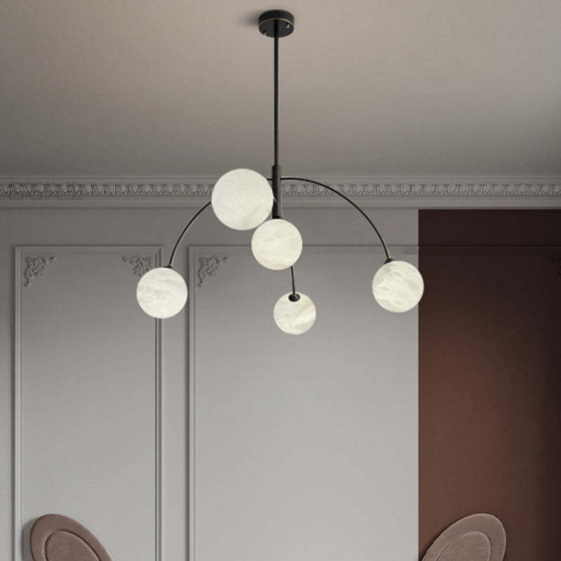 Nordic Postmodern Alabaster Arc Chandelier chandeliers for dining room,chandeliers for stairways,chandeliers for foyer,chandeliers for bedrooms,chandeliers for kitchen,chandeliers for living room Kevinstudiolives