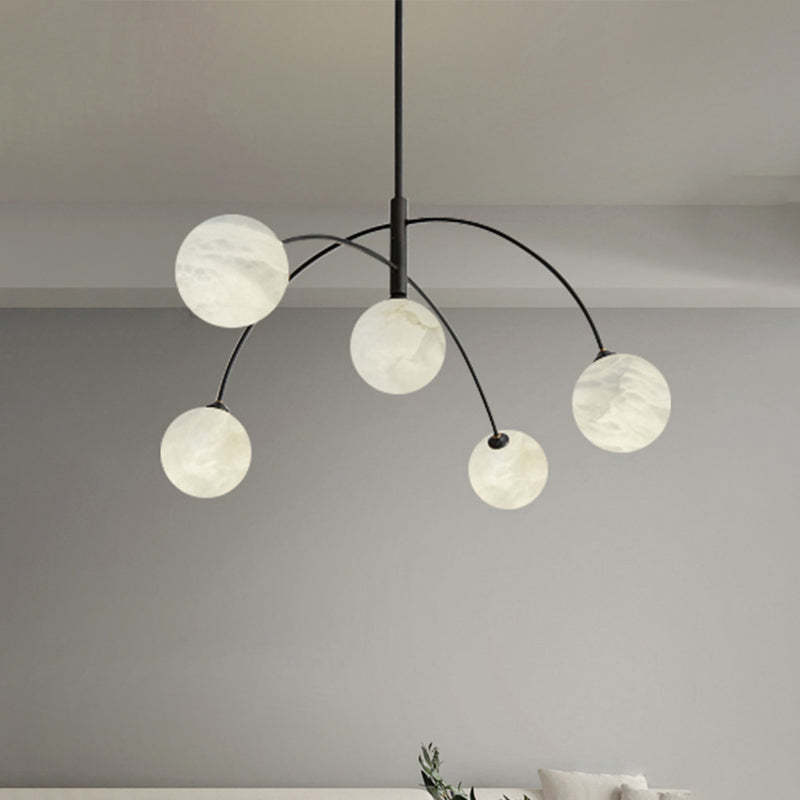 Nordic Postmodern Alabaster Arc Chandelier chandeliers for dining room,chandeliers for stairways,chandeliers for foyer,chandeliers for bedrooms,chandeliers for kitchen,chandeliers for living room Kevinstudiolives