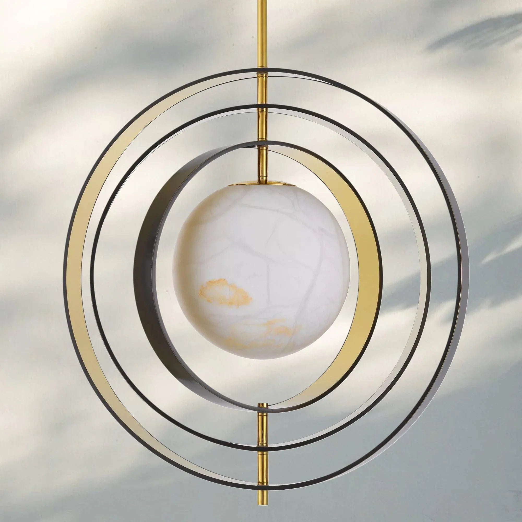 Pearl Alabaster Modern Round Chandelier-winglightingus