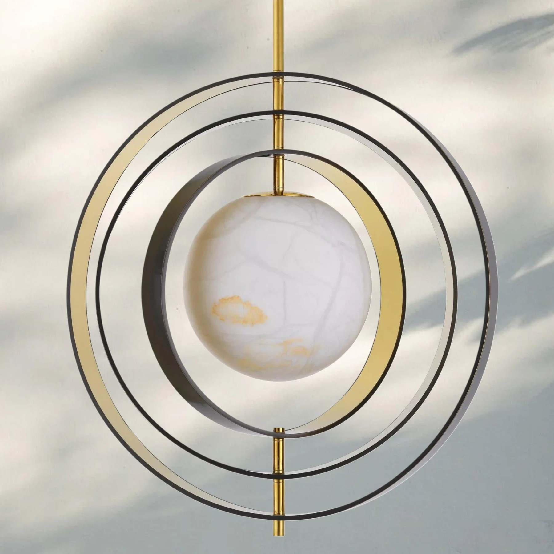 Pearl Alabaster Modern Round Chandelier-winglightingus