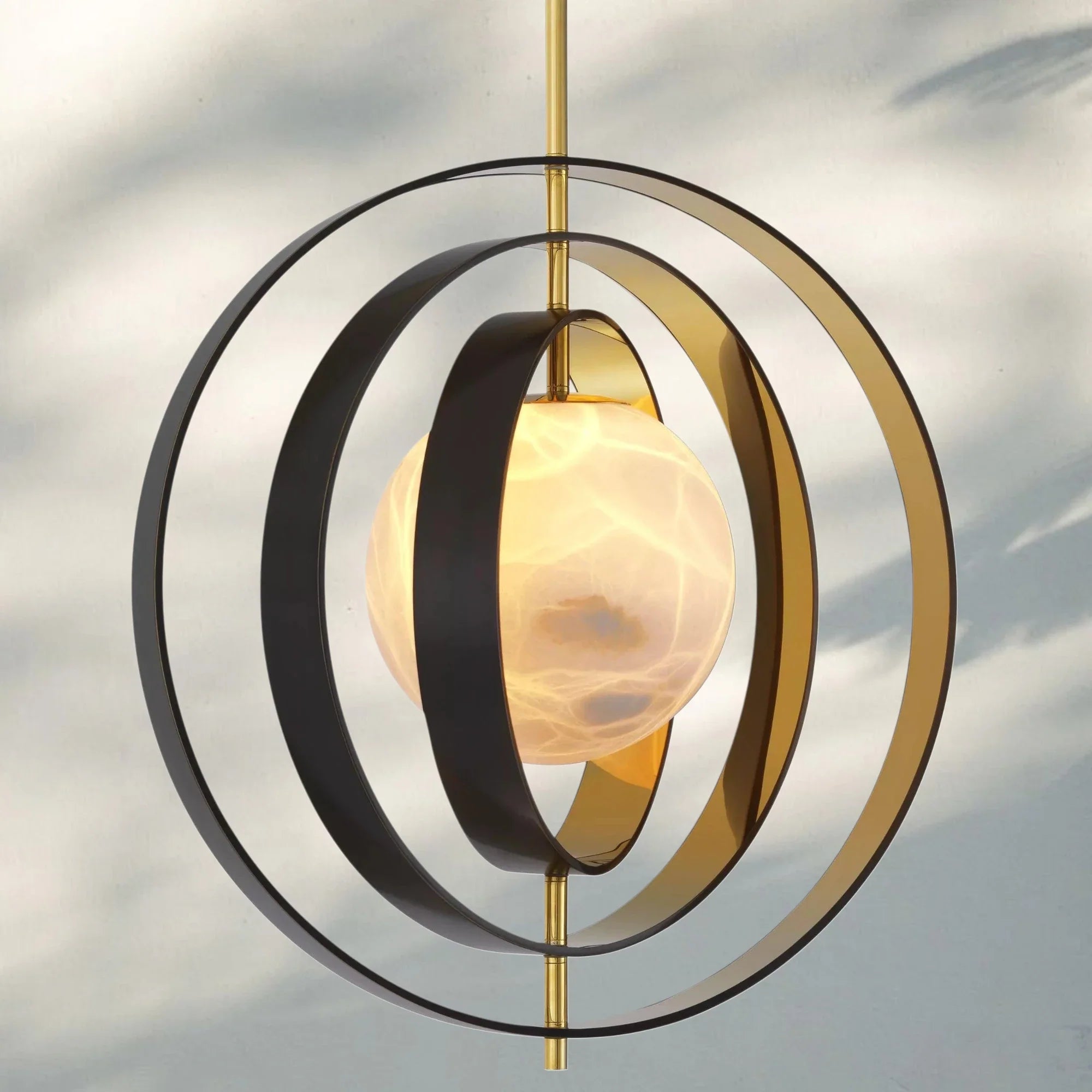 Pearl Alabaster Modern Round Chandelier-winglightingus