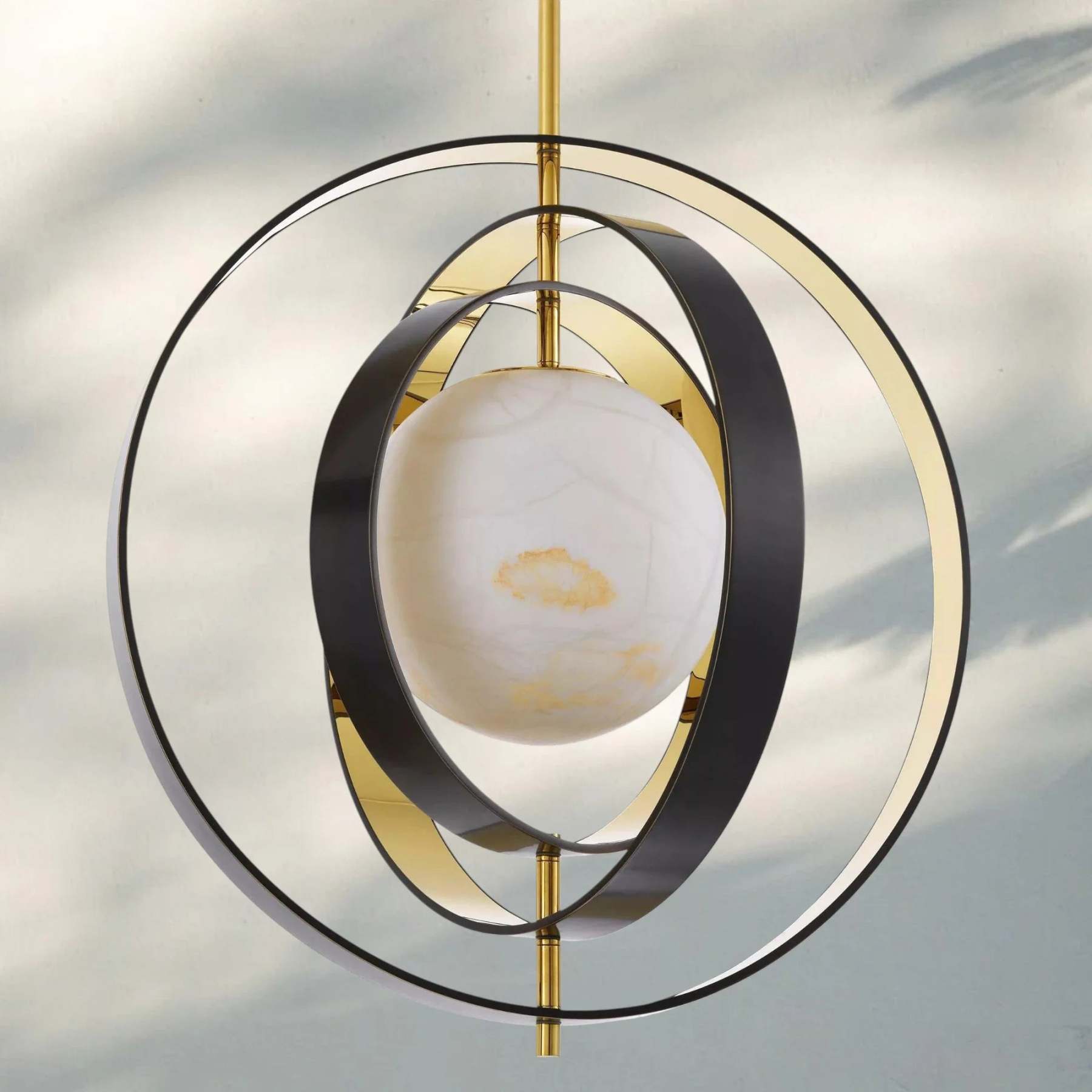 Pearl Alabaster Modern Round Chandelier-winglightingus