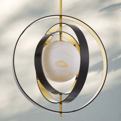 Pearl Alabaster Modern Round Chandelier-winglightingus