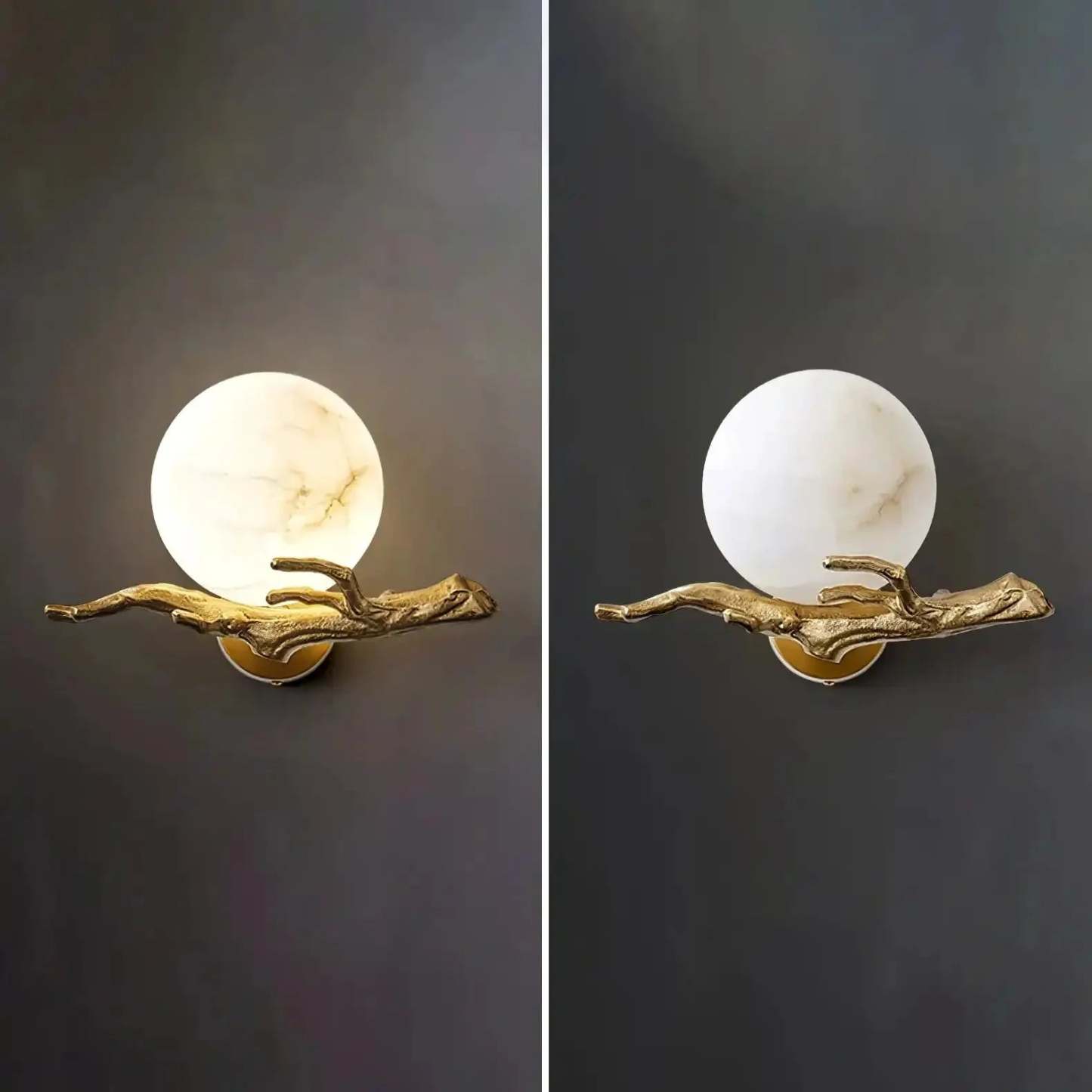 Retro Twigs Alabaster Wall Lamp - winglightingus